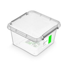 Антибактеріальний пластиковий харчовий контейнер з мікрочастинками срібла 9,0 л 29,5х29,5х17 см Orplast 1382