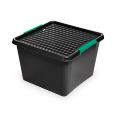 Экологический контейнер для хранения с клипсами и крышкой 32 л 39x29x26,5 eco.line1622
