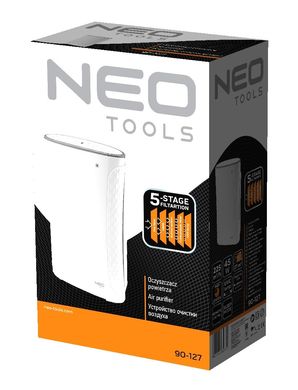Очиститель воздуха с ионизацией 6 в 1, пятикратная система фильтрации Neo Tools 90-127