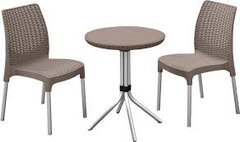 Набор пластиковой садовой мебели CURVER CHELSEA SET 227745 (2 кресла + столик) капучино