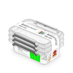 Сет антибактериальные пластиковые пищевые контейнеры с микрочастицами серебра 0,35 л 15х 9,5 х 7,5 см - 3 шт Orplast 3010