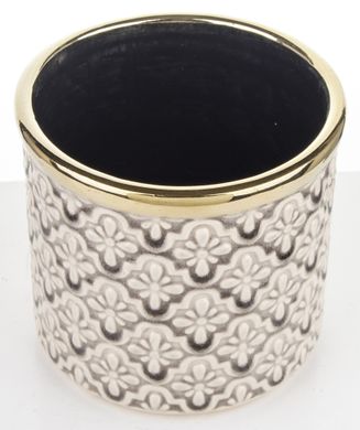 Декоративна бежева керамічна ваза Art-Pol 136887