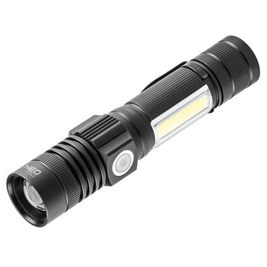 Акумуляторний ліхтарик USB, 2000мАч, 3.7 Li-ion, 10Вт, 800lm 2 в 1 CREE T6 LED NEO 99-033