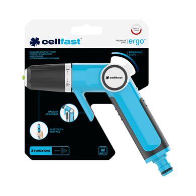 Пістолет зрошувач прямий для поливу Cellfast ERGO™ 53-320 блакитний
