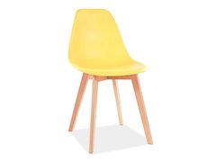 Міцний стілець зі спинкою для кухні Signal Moris бук жовтий