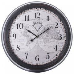 Декоративний годинник на стіну круглі Карта світу 80546