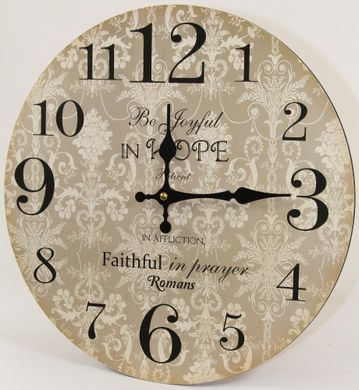 Часы на стену в бежевом цвете с узором Art-Pol МДФ 105639