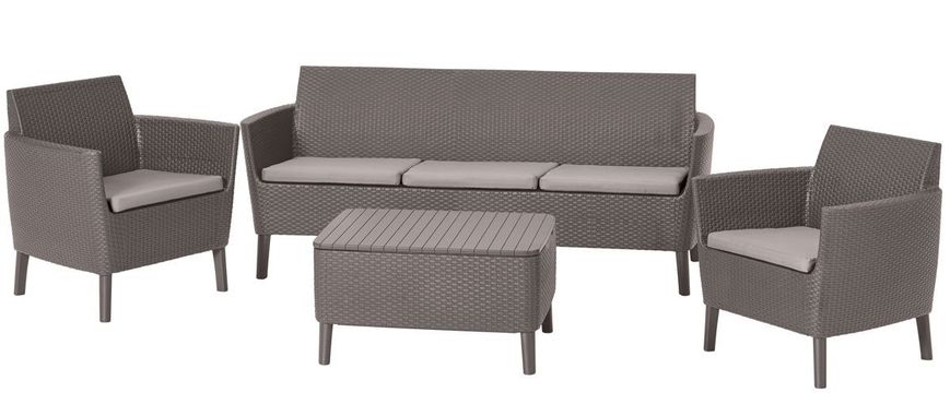 Набор пластиковой мебели для терасы KETER Salemo 3-sofa set капучино