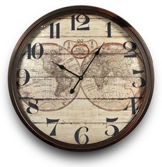 Годинник на стінну з картою світу Art-Pol 80542