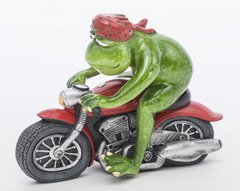 Фігурка жаба на мотоциклі 127599