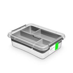 Антибактеріальний пластиковий харчовий контейнер з мікрочастинками срібла 8.5 л 39x29x11.5 Orplast 1516 + вставка