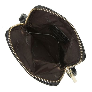 Женская стеганая кожаная мини сумка - мессенджер Wittchen черная