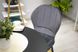 Оксамитовий сучасний м'який стілець зі спинкою MIKA сірий MUF-ART