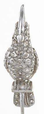 Статуэтка фигурка Попугай серебряного цвета 32 см
