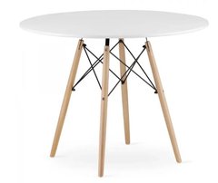 Круглий стіл TODI 80см МДФ з матовим покриттям - білий
