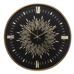 декоративний Годинник на стіну 130851 чорны з золотим