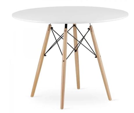Круглий стіл TODI 80см МДФ з матовим покриттям - білий