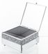 Декоративный серебряный стеклянный сундучок 12х13 см