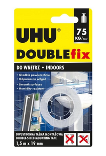 Двухсторонняя монтажная лента Doublefix 19мм х 1,5м UHU 44855