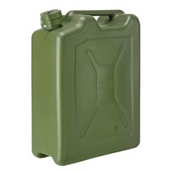 Каністра пластикова армійська для бензину 20 л від PRESSOL з гнучким. зливом, оливковий колір