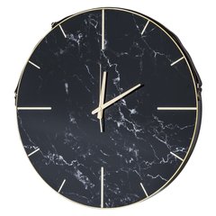 Декоративний годинник на стіну 117160 (чорний мрамур)