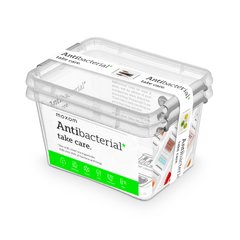 Сет антибактериальные пластиковые пищевые контейнеры с микрочастицами серебра 2,0 л 19,5 х 15 х 13 см - 2 шт Orplast 3031