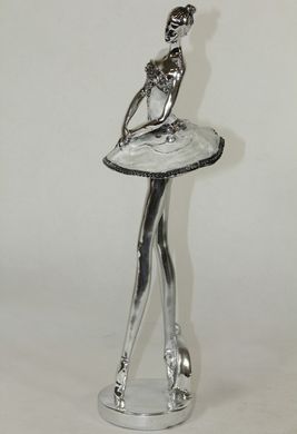 Фігурка статуетка балерина танцівниця колір срібний 100545