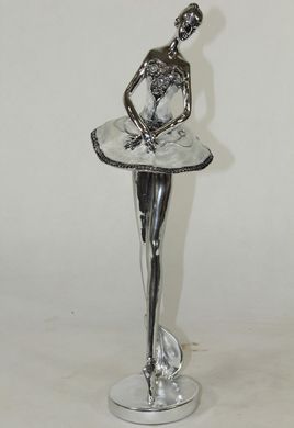 Фигурка статуэтка балерина танцовщица цвет серебряный 100545