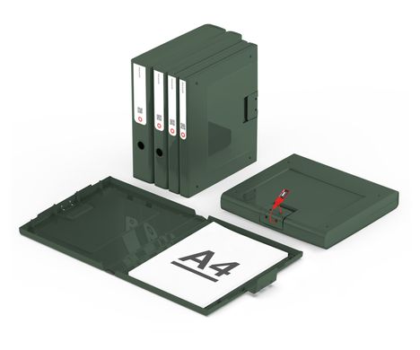 Папка А4 быстрошиватель для бумаг 802 NewBinder 25 Folder green