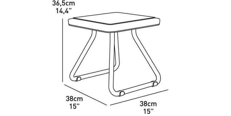 Комплект шезлонгів пластикових KETER PACIFIC SET - 2шт. + столик 231464 капучіно