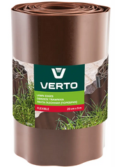 Бордюр садовий пластиковий Verto 9 м х 20 см коричневий 15G515