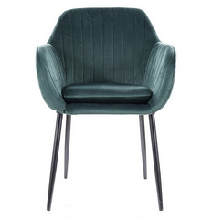 Зручне крісло м'яке на ніжках для дому Signal Wenus вельвет 78 зелений
