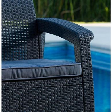 Садовое пластиковое кресло Keter Corfu Chair 242902 графит (205068)
