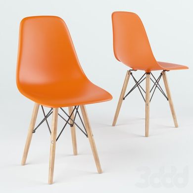 Пластиковий кухонний стілець із пластиковою спинкою Osaka помаранчевий