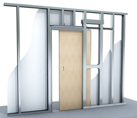 Система розсувних міжкімнатних  дверей, що заходять всередину перегородок Knauf POCKET KIT STANDARD