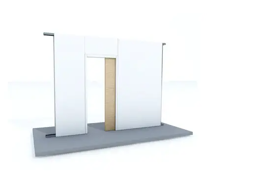 Система раздвижной межкомнатной двери, входящей внутрь перегородок Knauf POCKET KIT STANDARD
