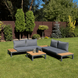 Комплект садових меблів Williams Dark Grey Wood 001518