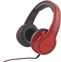 Навушники червоні дротові з регулюванням розміру Esperanza EH136R