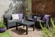 Комплект садових меблів з ротанга Orlando + столик Keter 228014 графіт