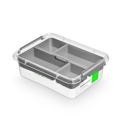 Антибактеріальний пластиковий харчовий контейнер з мікрочастинками срібла 1,15 л 19,5x15x6,5 Orplast 1216 + вставка