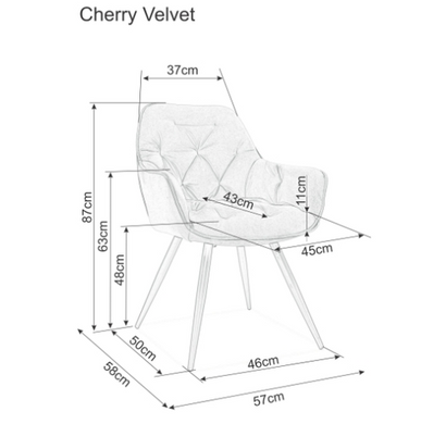 Крісло м'ягке зі спинкою Signal Cherry Velvet Bluvel 4215 (кориця , вельвет )