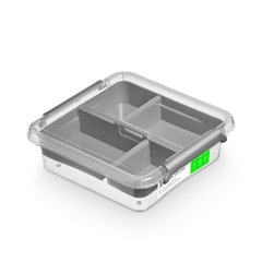 Антибактериальный пластиковый пищевой контейнер с микрочастицами серебра 2 л 20x20x8,5 Orplast 1266 + вставка