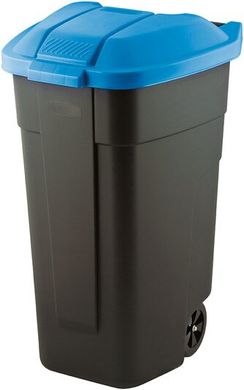 Сміттєвий контейнер на колесах REFUSE BIN KETER 110 бак для сміття пластиковий голубий 214127