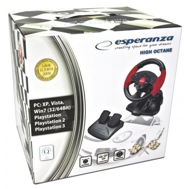 Ігрове кермо та модуль з педалями провідний High Octane PC/PS1/PS2/PS3 Esperanza EG103