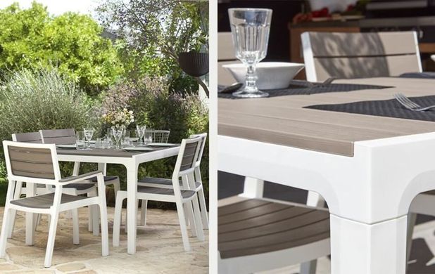 Стол для сада Keter Harmony Table белый/светло-серый 236051