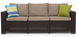 Садовый диван из искусственного ротанга Keter California коричневый 252833