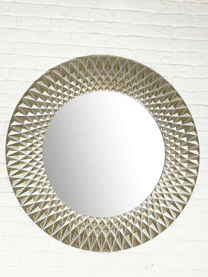 Зеркало настенное Velka Diamond в МДФ раме цвета " Сахара" 80 см