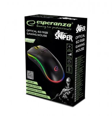 Мишка дротова з підсвічуванням 6d Esperanza EGM502 оптичний сенсор