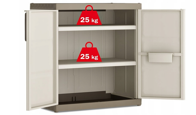 Многофункциональный шкаф пластиковый Keter/Kis Excellence Low Cabinet 003533 бежевый