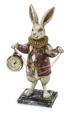 Фігурка кролика з годинником 121677